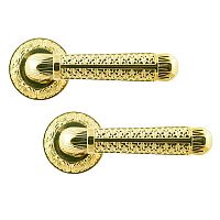 Ручки на розеті TRION Corona ZL (WC 32-YALE 32) GP-A золото